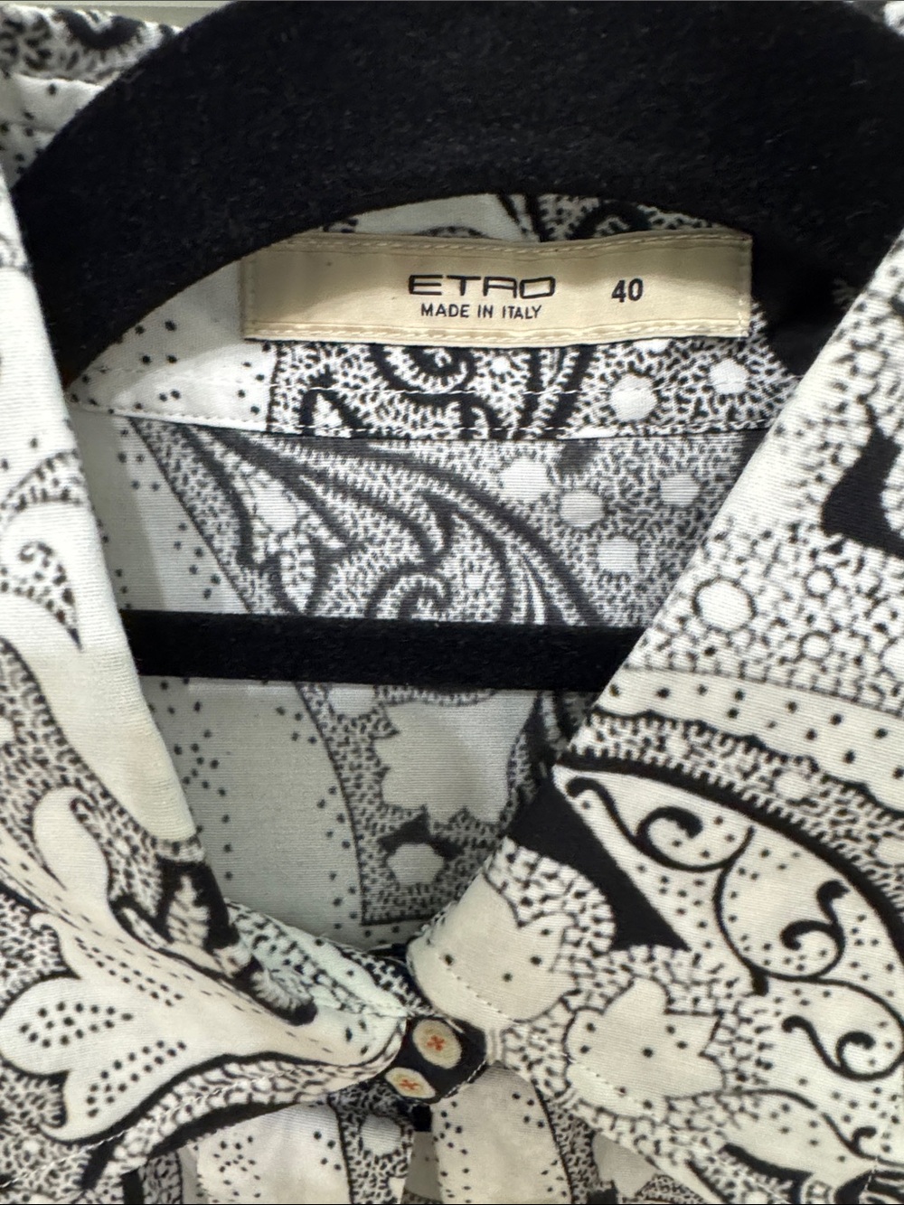 ETRO Black & White Paisley Women’s  Shirt
